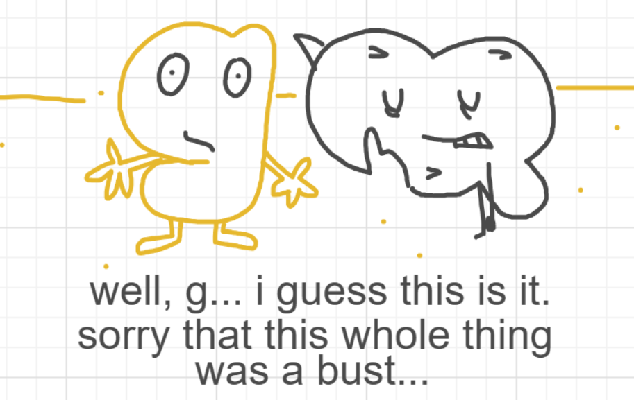 A panel from I've Been Everywhere, Man, episode nine of the Board Boards object show by Furretwalk/WalkingFurret.